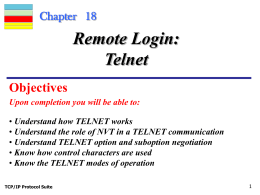 REMOTE LOGIN Telnet-Chap