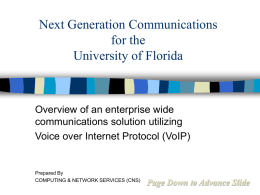 A PowerPoint show - University of Florida