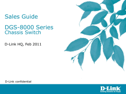 Sales Guide of DES-1210 series - D-Link