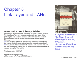 Links Layer and LANs