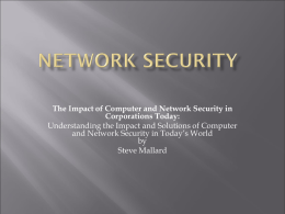 NETWORK sECURITY