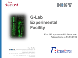 Experimental Facility, Prof. Paul Mueller