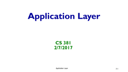 Chapter2 Application Layer1