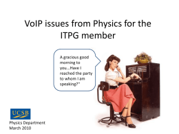 VoIP Implementation Physicsx