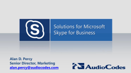 AudioCodes OneBox for Lync - ScanSource Communications