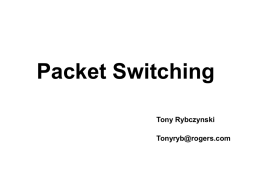 Packet Switching - Systems and Computer Engineering
