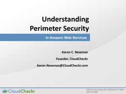 In Amazon Web Services Understanding Perimeter