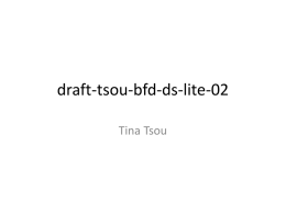 draft-tsou-softwire-bfd-ds-lite-01