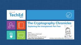The Cryptography Chronicles