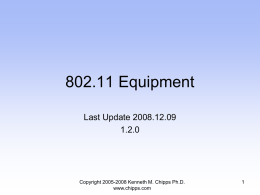 802.11 Equipment - Kenneth M. Chipps Ph.D. Home Page