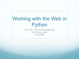 Web Programming with Python I