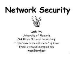Network Security - University of Memphis