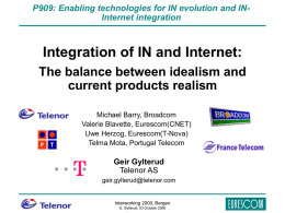 Integration of IN and Internet