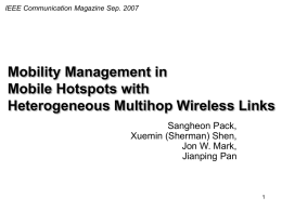 Mobility Management in Mobile Hotspots