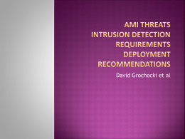 AMI Threats Intrusion detection requirements deployment