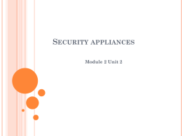 Security appliances