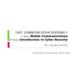 Mobile Communications - University of Greenwich