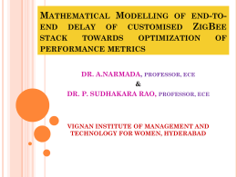 Mathematical Modelling of end-to-end delay of