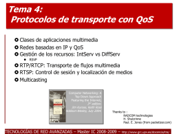 Protocolos de transporte QoS