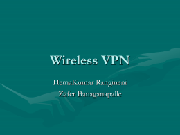 Wireless VPN - Computer Science and Engineering