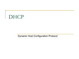 DHCP, DNS - 7th Semester Notes