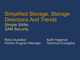 Simplified Storage, Storage Directions And Trends