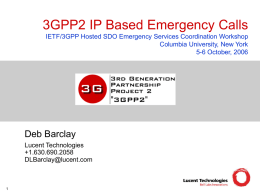 3GPP2 IP Based Emergency Calls