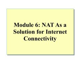 Module 7: Designing Internet Connectivity