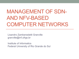 SDN e NFV: Novas Oportunidades em Redes de