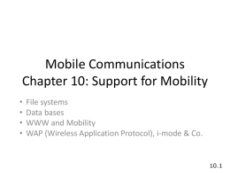 Support for Mobility