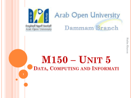 M150 Data, Computing and Information