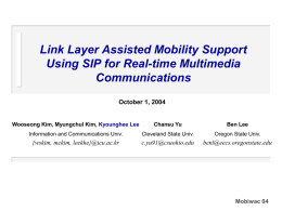 Link Layer Assisted Mobility Support Using SIP for Real