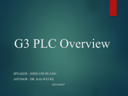 G3 PLC Overview