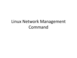 Linux Network Management Command