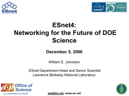 20061206-ESnet4-Johnston