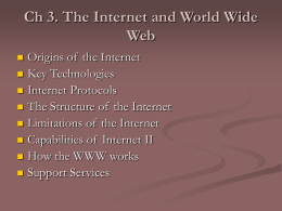 Ch 3. The Internet and World Wide Web