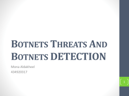 Botnets Threats to Internet Security
