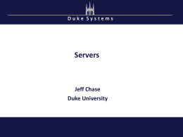 Slides About Systems - Duke Computer Science