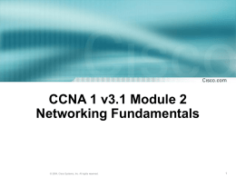 CCNA 1 Chapter 2 Networking Fundamentals