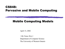 Computer Science 848 Presentation