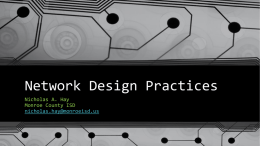 MAEDS 2015 Spring PD Day - Network Design Practicesx