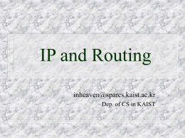 IP and Routing - SPARCS