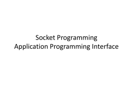 Socket Programming - Duke Computer Science