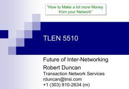 The Future of InterNetworking