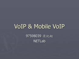 Mobile VOIP