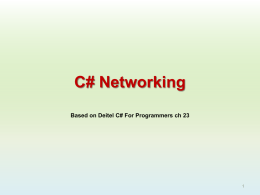 Networking overview