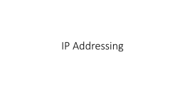 IP Addressing - Bryan Marshall