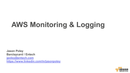 Sep2016-Monitoring and Logging in AWS
