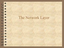 The Network Layer - Villanova University