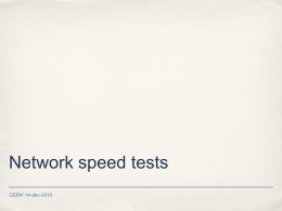 Network speed tests - Indico